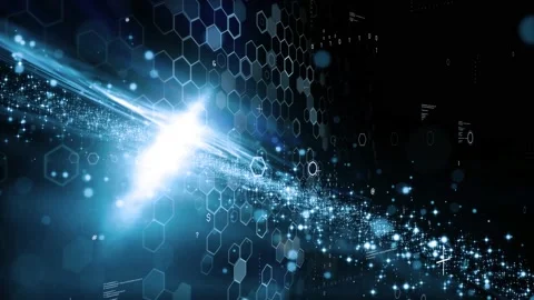 Science technology concept in cyberspace. Abstract background. Stock Footage 132554771