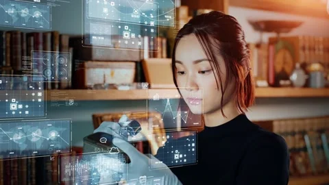 Science technology concept. Data analysis. Archeology. Stock Footage 160146095