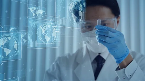 Science technology concept. Research and Development. Drug discovery. Stock Footage 123813585