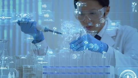 Science technology concept. Research and Development. Drug discovery. Stock Footage 123813821