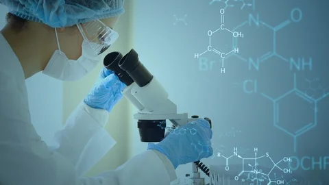 Science technology concept. Scientific examination. Scientist. Stock Footage 124767646
