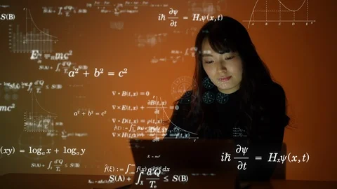 Science technology concept. Young asian student. Stock Footage 122619473