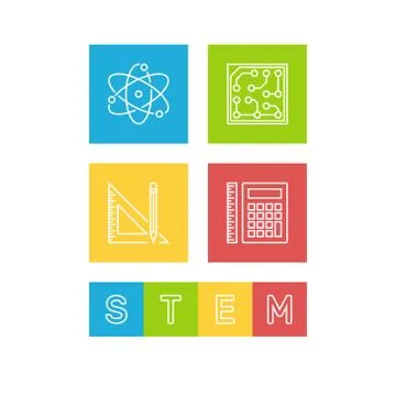 Science, Technology, Engineering and Math - STEM illustration イラスト素材