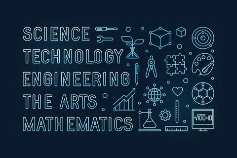 Science, Technology, Engineering, the Arts, Mathematics - STEAM concept out.. イラスト素材