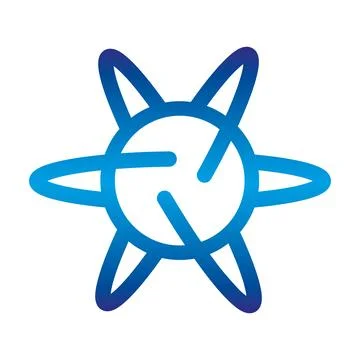 Science Technology Logo Atom and Research Innovation Symbol Vector Template Stock Illustration