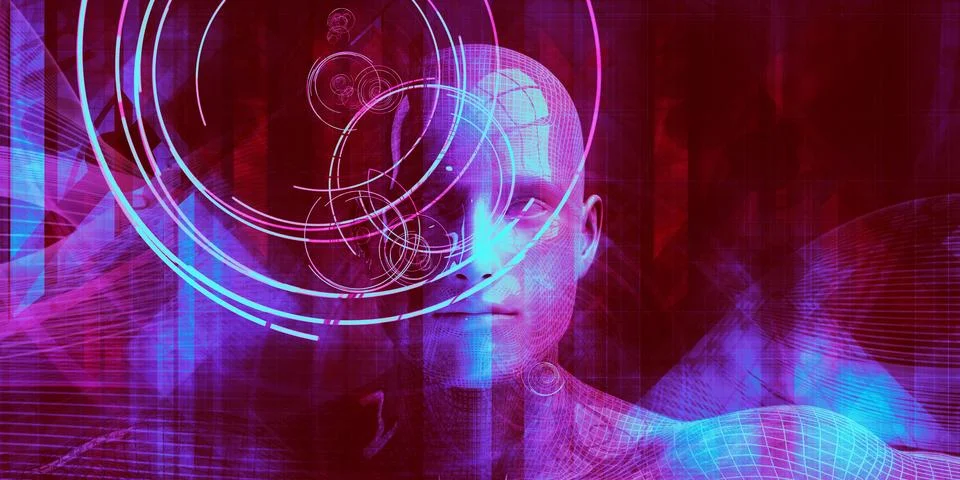 Science Technology Merging イラスト素材