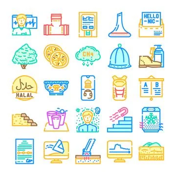 Science technology research medical data graphic icons Stock Illustration