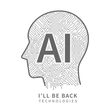 Science technology vector background. Artificial intelligence engineering Stock Illustration