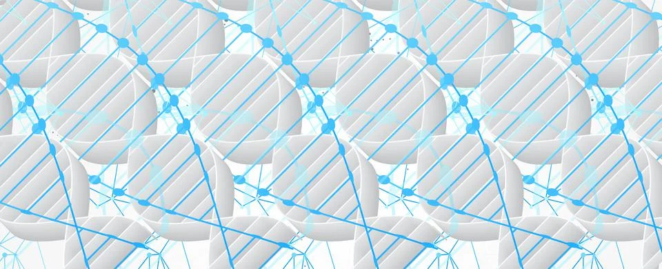 Science template, abstract background with a 3D DNA molecules. Vector illustr Stock Illustration