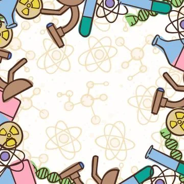 Science template. Chemistry vector illustration. Stock Illustration