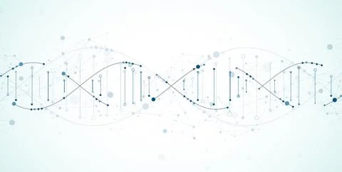 Science template, wallpaper or banner with a DNA molecules. Vector illustrati 스톡 일러스트