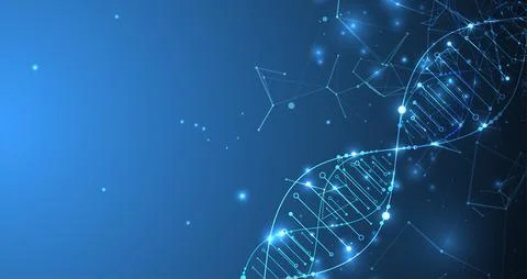 Science template, wallpaper or banner with a DNA molecules. Vector illustrati Stockillustratie