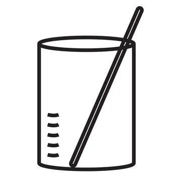 Science test tube vector icon. Symbols on white background Stock Illustration