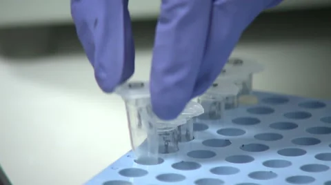 Science Testing Research fingers test tubes Stock Footage 47718709
