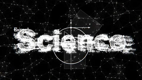 Science Text Reveal with Physics Formulas and Plexus Background - 4K Zoom Out 스톡 동영상 338406023