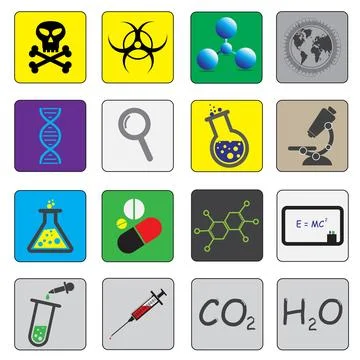 Science theme vector icons. イラスト素材