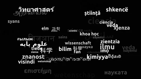 Science Translated in 62 Worldwide Languages Endless Looping 3d Zooming Wordc Video stock 145207243