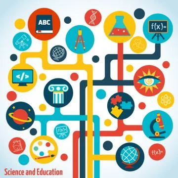 Science tree infographics Stockillustratie