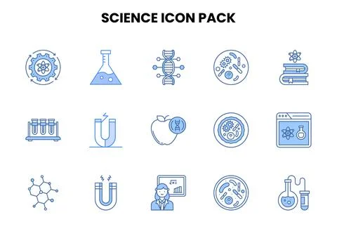 Science Two Colour Graphics Icons Pack イラスト素材