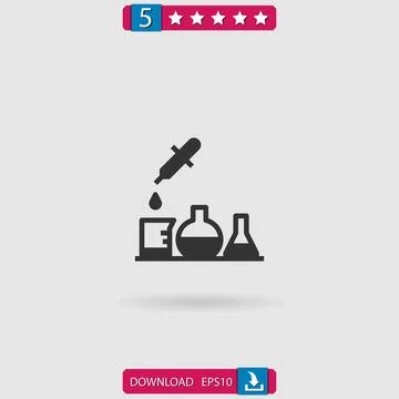 Science vector icon Illustrazione stock