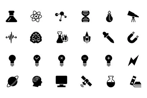 Science Vector Icons Stock Illustration