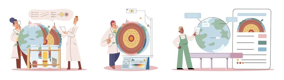 Science. Vector illustration. Professions in scientific fields require specia イラスト素材