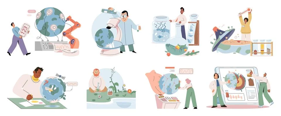 Science. Vector illustration. Professions in scientific fields require contin 스톡 일러스트