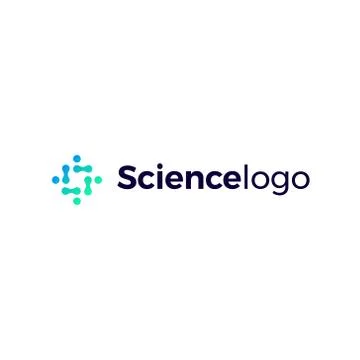 Science Vector Logo Abstract Dots Stock Illustration