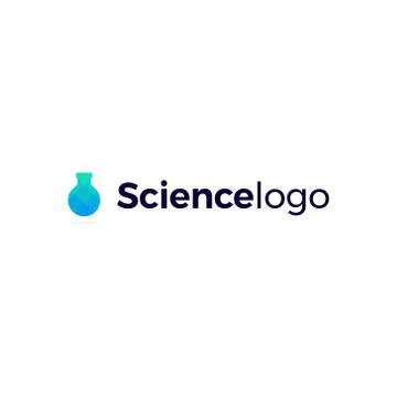 Science Vector Logo Colorful Flask Stock Illustration