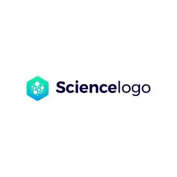 Science Vector Logo Moving Atoms Stock Illustration