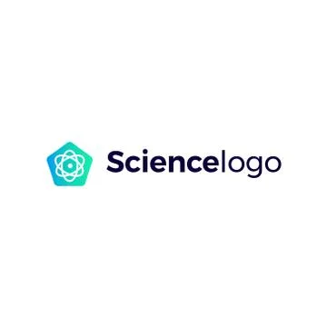 Science Vector Logo Neutron Spinning Orbit Stock Illustration