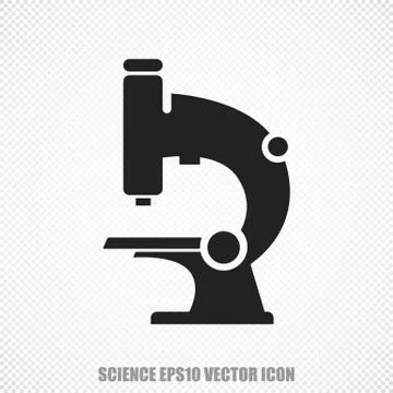 Science vector Microscope icon. Modern flat design Stock Illustration