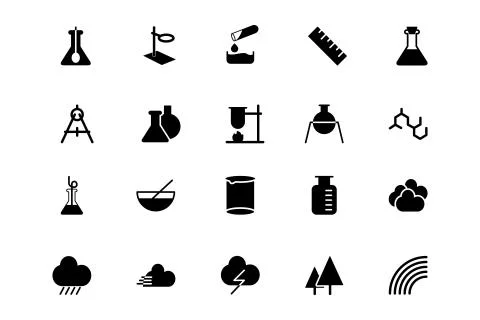 Science Vector Set Stock Illustration