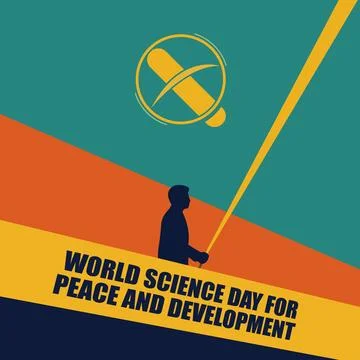 Science World Day Peace Development Stock Illustration