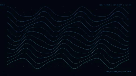 Scientific Airflow Streamlines Visualization with Wind Flow Simulation Stock Footage 340637822