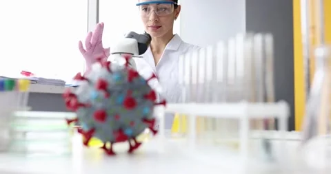 Scientific analysis of bacteria for microflora Stock Footage 172056623