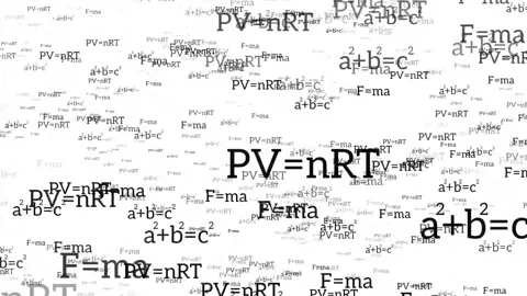 Scientific and educational concept formulas animation 動画素材 345024443