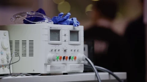 Scientific Apparatus Lab Digital Device Closeup Stock Footage 117161723