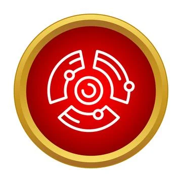 Scientific atom icon representing technology and industry Stock Illustration