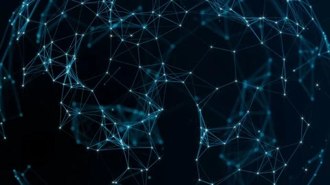 Scientific background and abstract technology. Plexus digital dynamic wallpaper Video stock 79257869