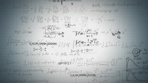 Scientific background with different formulas Stock-Footage 645110