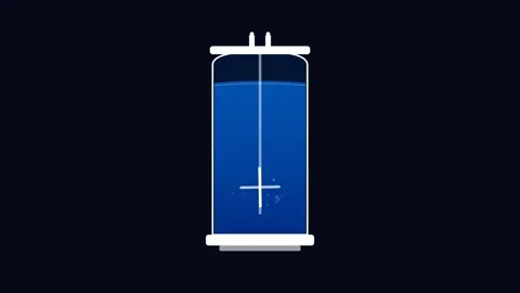 Scientific Bioreactor Vessel with Rising Nutrient Bubbles and Liquid Column Видео 346006917