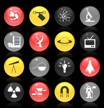 Scientific buttons Stock Illustration