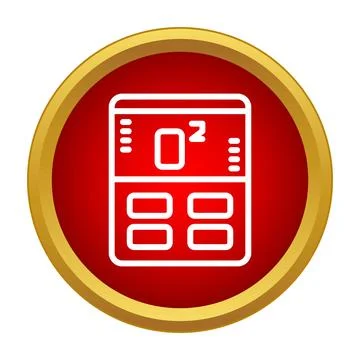 Scientific calculator icon assisting with math education concepts Illustrazione stock