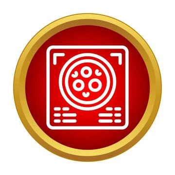Scientific cell research data symbol icon Stockillustratie