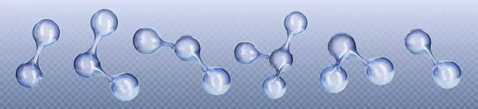 Scientific chemical atom 3d models Stock Illustration