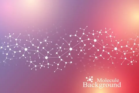 Scientific chemical pattern. Structure molecule DNA research as concept. Science Stock Illustration