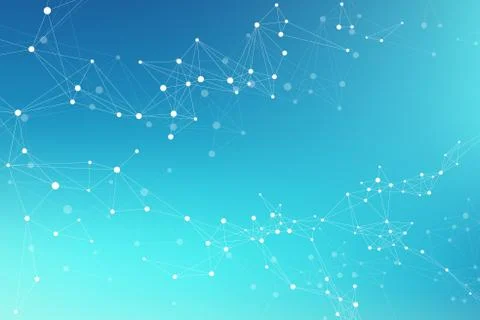 Scientific chemical pattern. Structure molecule DNA research as concept. Science Stock Illustration