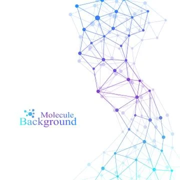 Scientific chemistry pattern. Structure molecule DNA research as concept Illustrazione stock