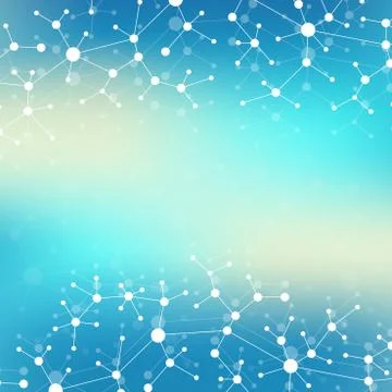 Scientific chemistry pattern. Structure molecule DNA research as concept Stock Illustration